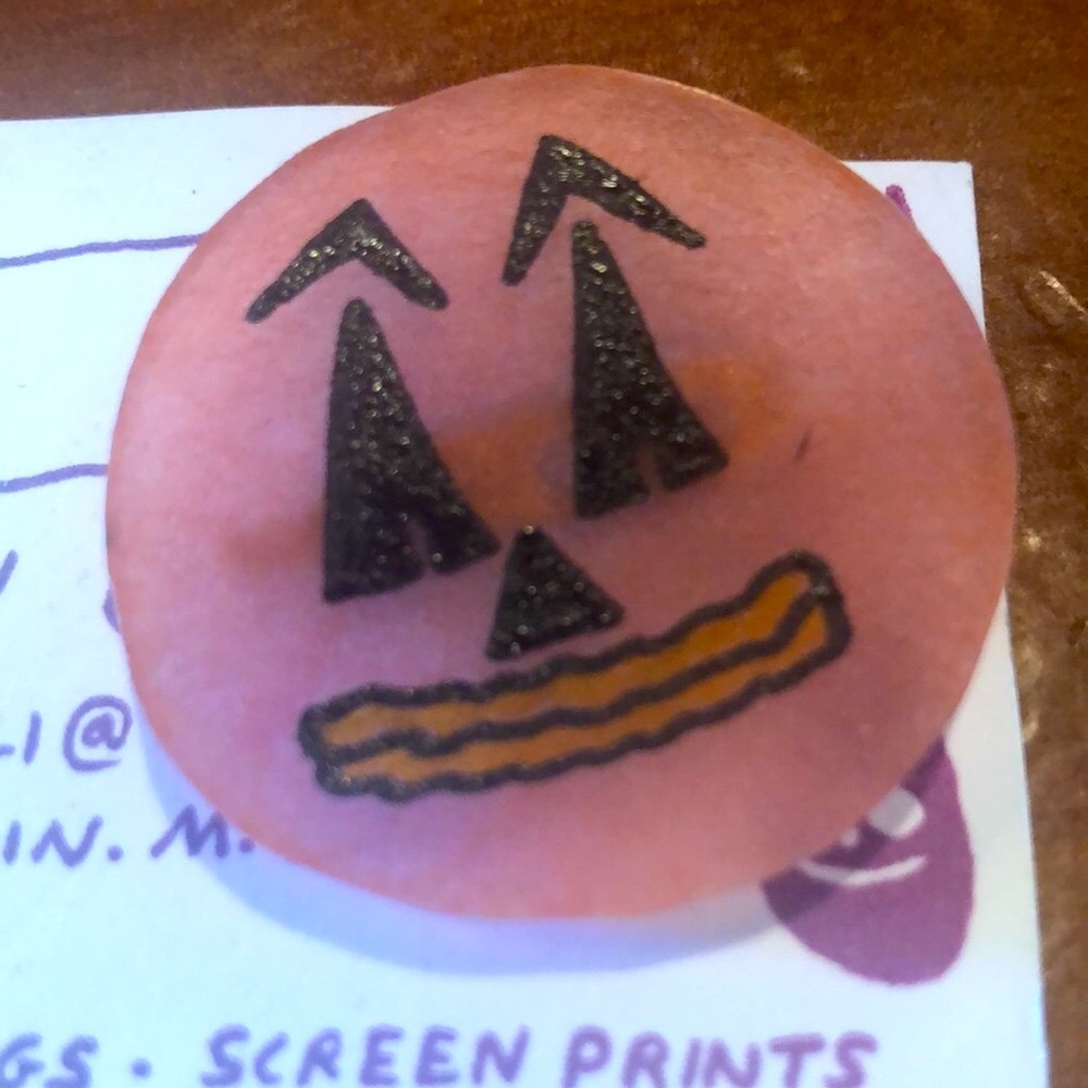 Artist made Jackolantern pin